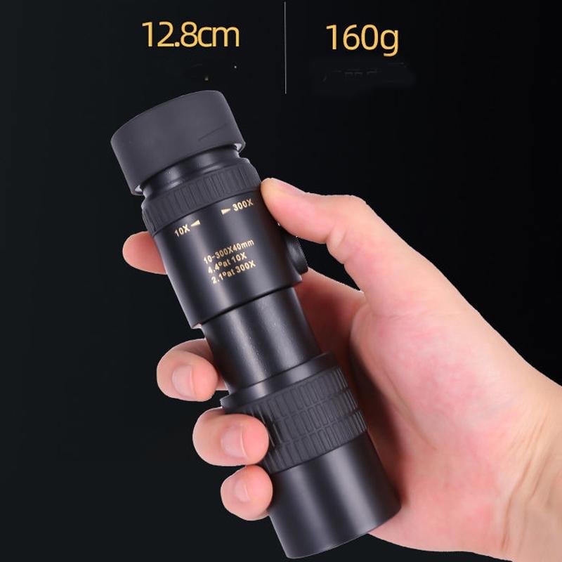 High Definition Monocular Telescope – 10-300X40 Zoom, Tripod & Phone Holder Included