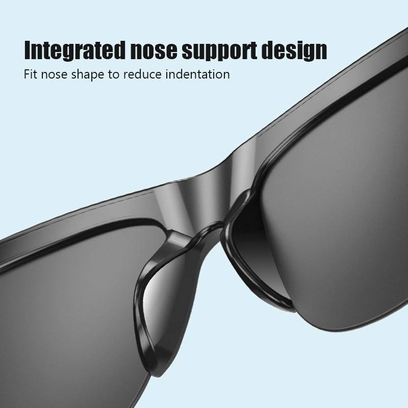 Bluetooth 5.3 Smart Audio Sunglasses with Wireless Headset, Anti-Glare Lenses & Hands-Free Calling