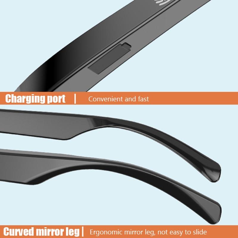Bluetooth 5.3 Smart Audio Sunglasses with Wireless Headset, Anti-Glare Lenses & Hands-Free Calling
