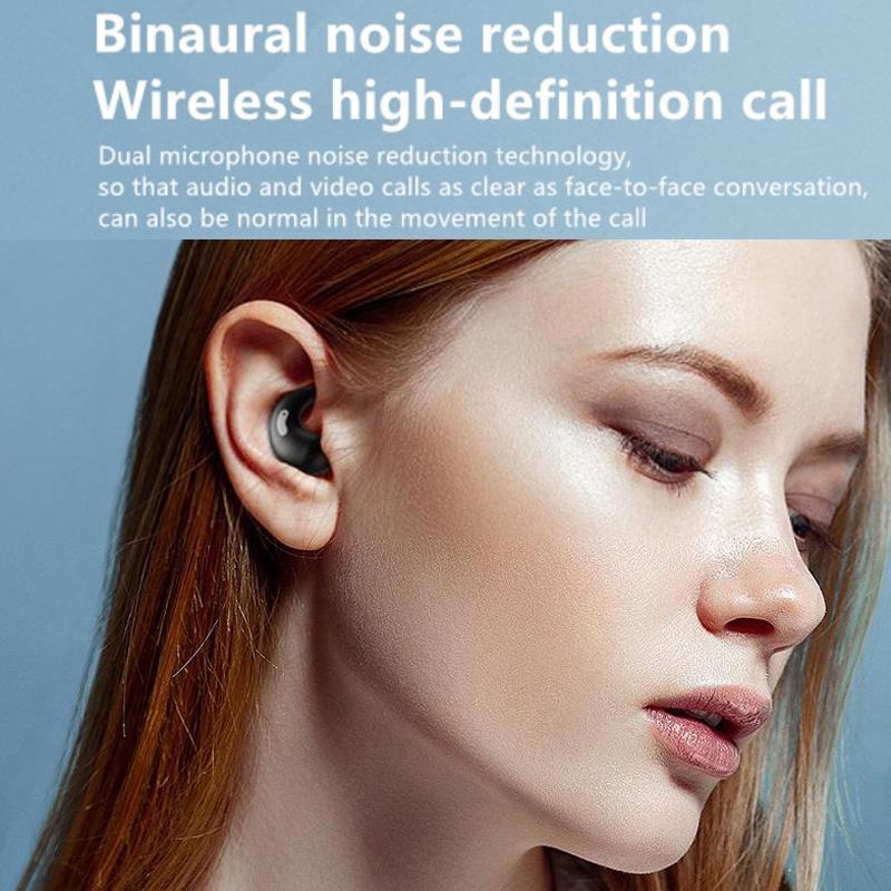 Bluetooth Earphones with Charging Case for Restful Sleep – White (Without Silicone Cas