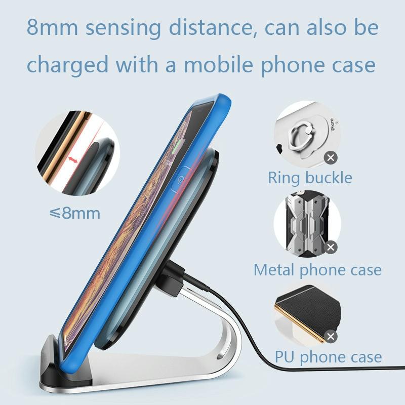 15W Multifunctional Wireless Charger with Stand – Silver | Fast Qi Charging Dock for Phone, Watch & Earbuds