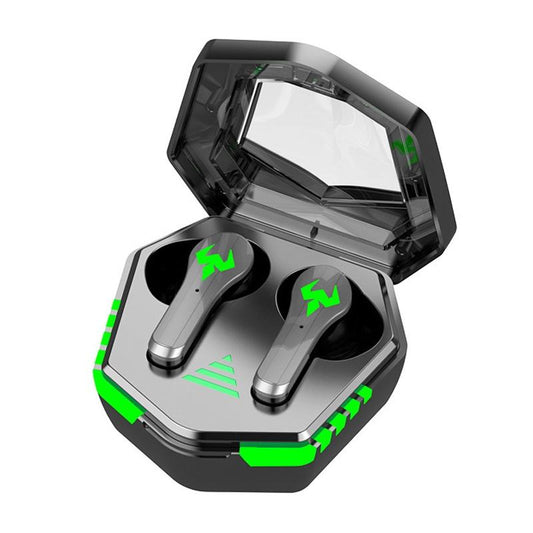 Low Latency Wireless Bluetooth Game Earphones with Colorful Lights. Non-Digital Display, Gaming Headphones