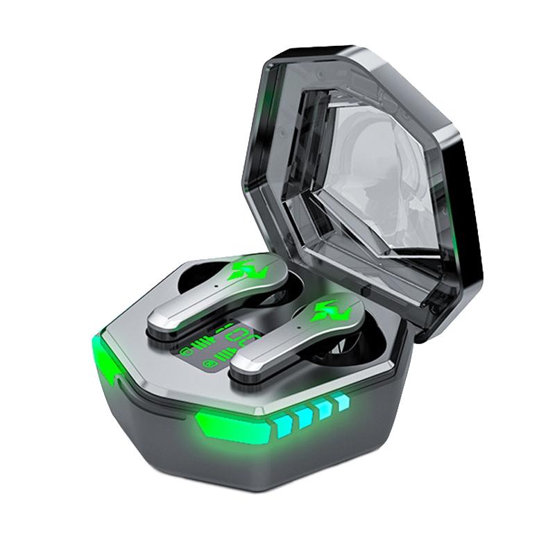 Low Latency Wireless Bluetooth Game Earphones with Colorful Lights. Non-Digital Display, Gaming Headphones