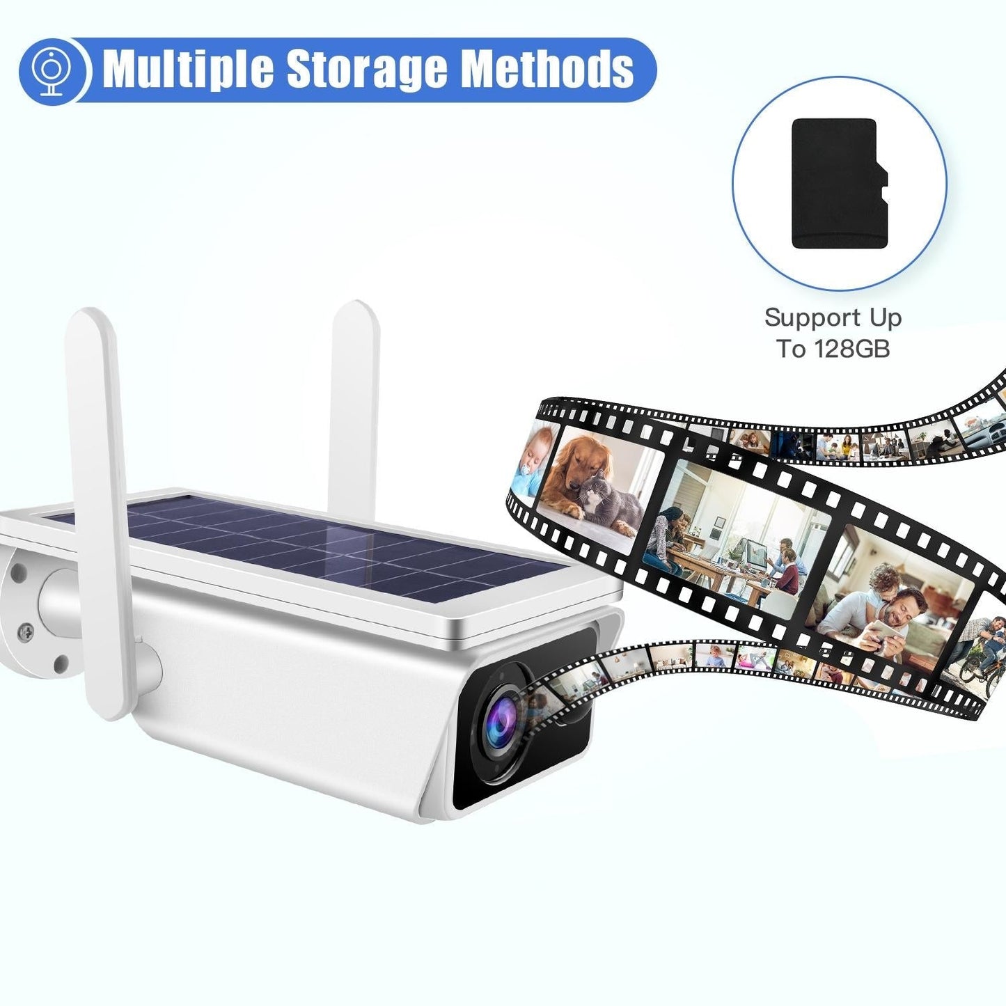 Solar-Powered 1080P WiFi Security Camera – Night Vision & Two-Way Audio Outdoor Surveillance