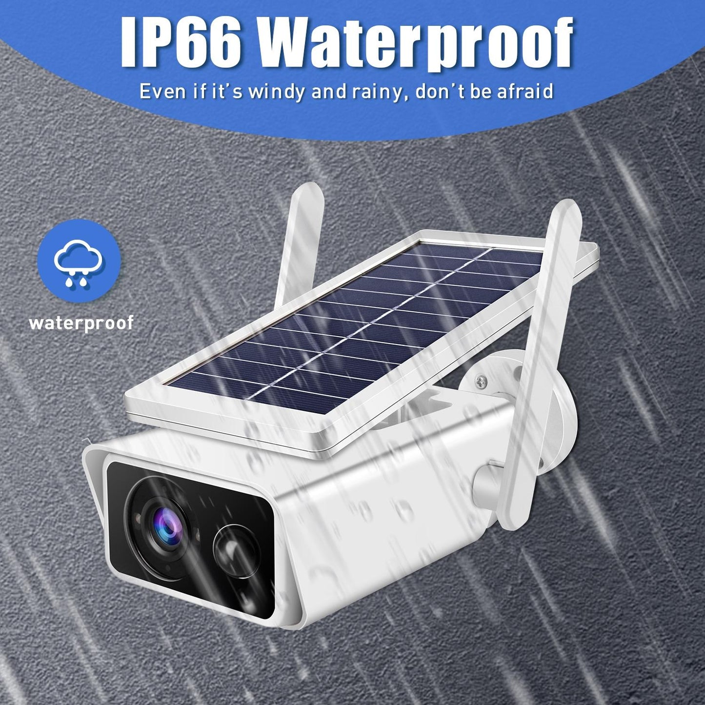 Solar-Powered 1080P WiFi Security Camera – Night Vision & Two-Way Audio Outdoor Surveillance