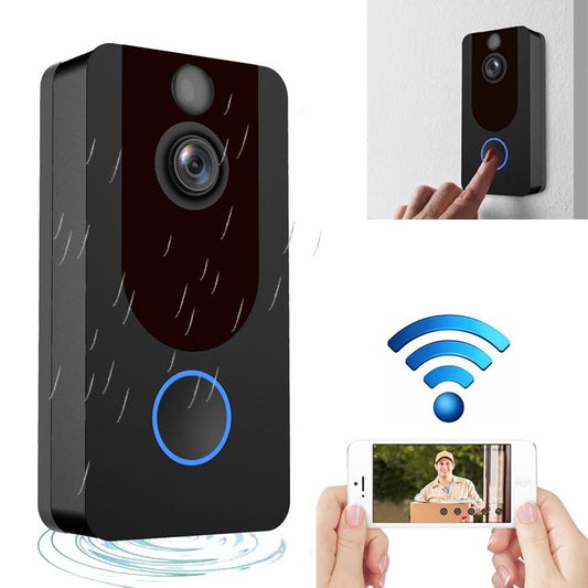 1080P Full HD WiFi Video Doorbell – Two-Way Intercom, Motion Detection, Weather Resistant Smart Security Camera