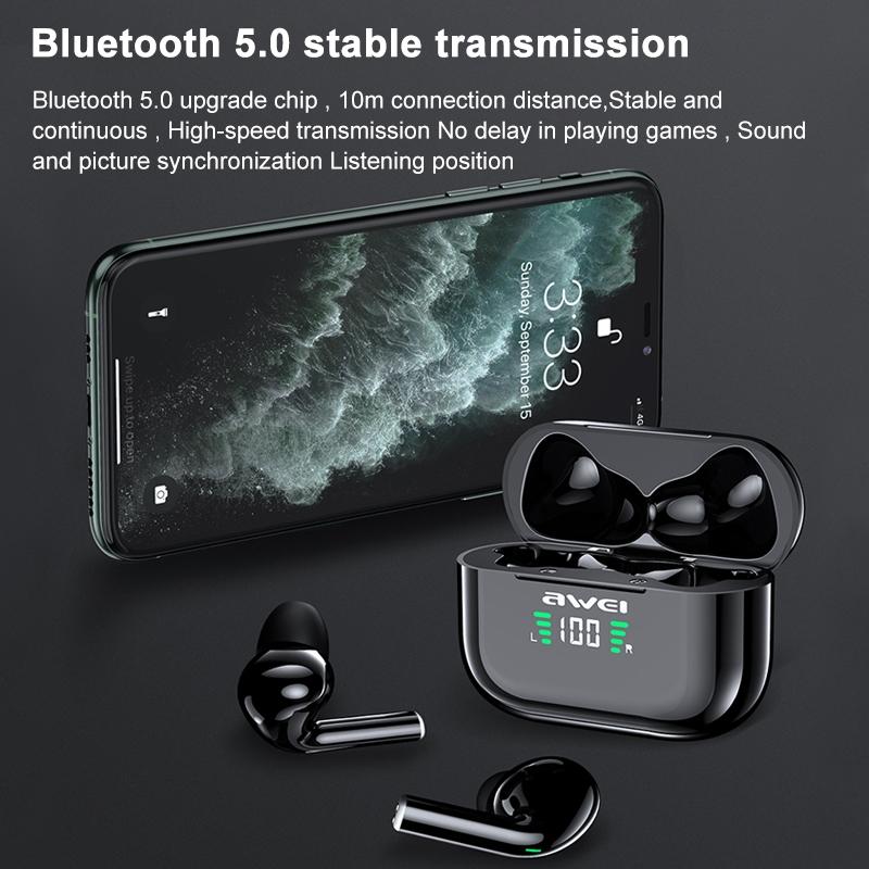 Wireless TWS Headset – Bluetooth 5.0, LED Display, Clear Sound, Long Battery Life, Touch Control