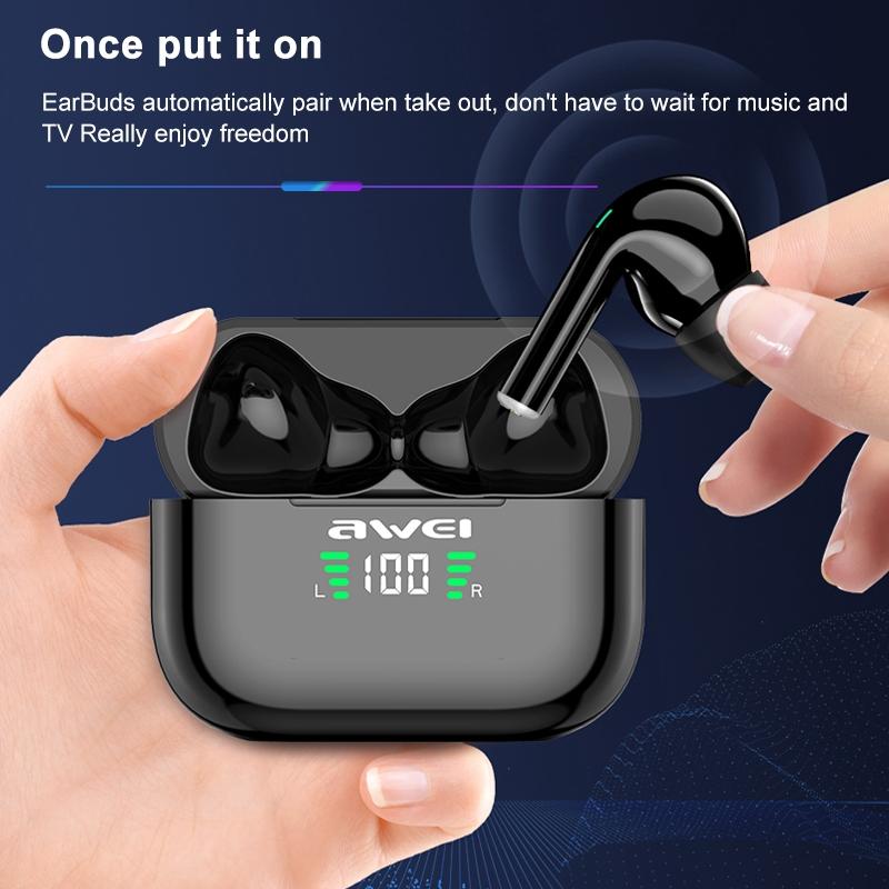 Wireless TWS Headset – Bluetooth 5.0, LED Display, Clear Sound, Long Battery Life, Touch Control