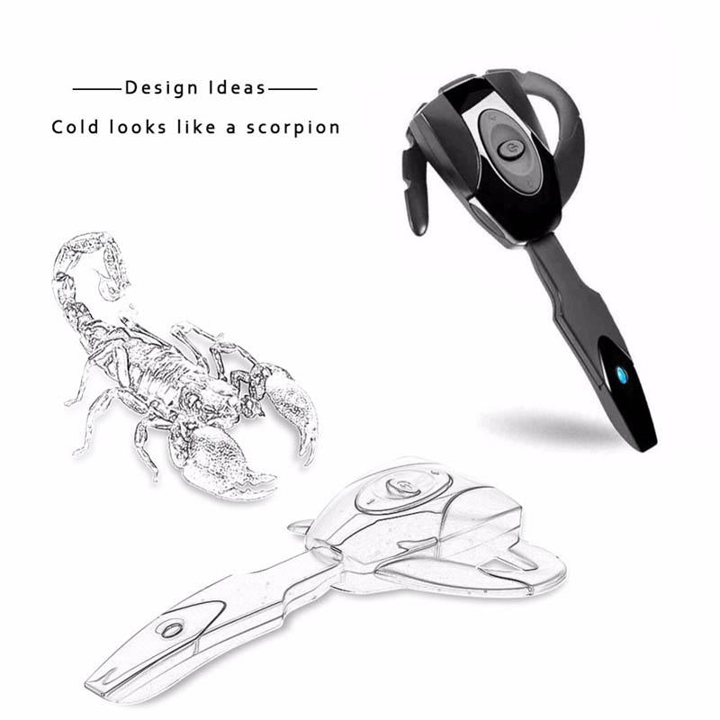 Scorpion Bluetooth 5.0 Earphone – Unilateral Hanging Design, Black Hole Edition