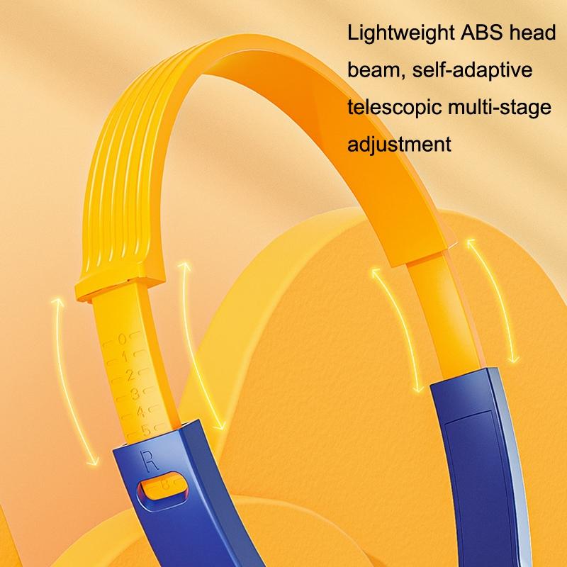 3.5mm Online Class Headset – Blue & Orange, Noise Cancelling, Microphone, Comfortable Fit