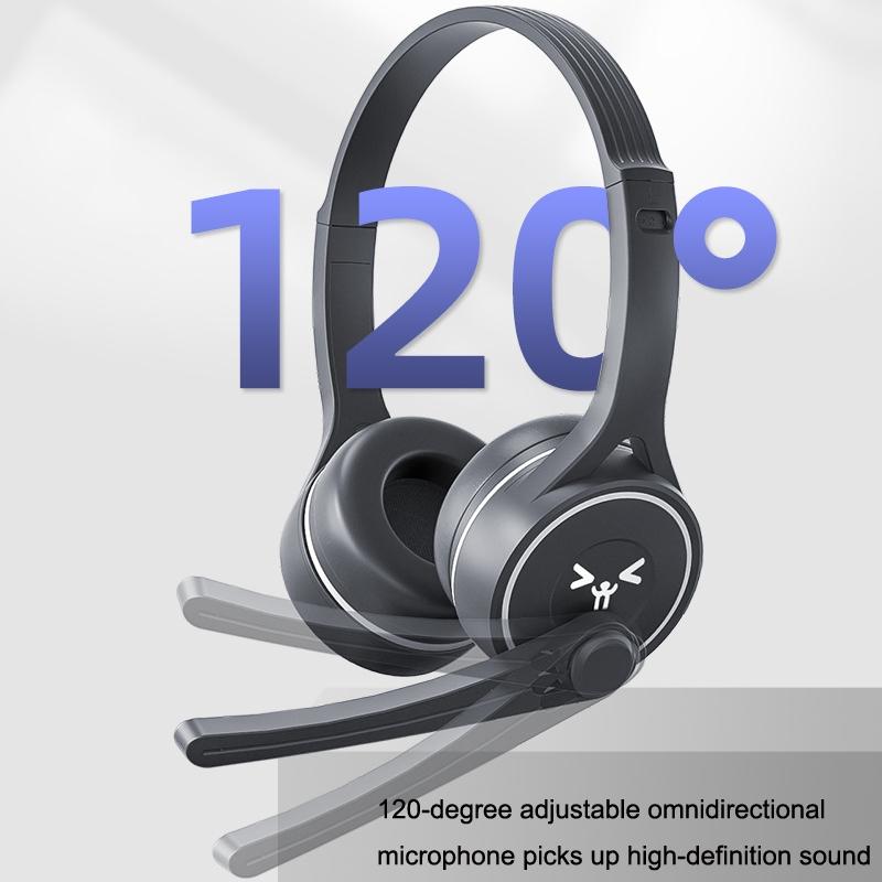 3.5mm Online Class Headset – Blue & Orange, Noise Cancelling, Microphone, Comfortable Fit