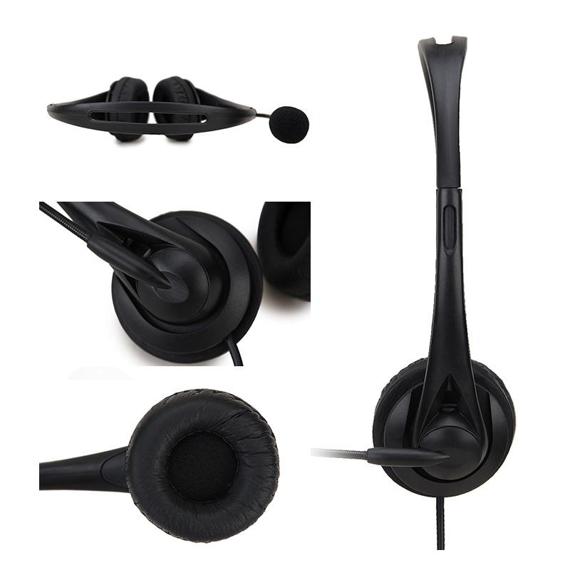 "USB Dual-Ear Headset with Mic – Ideal for Students, Teaching & Office Use, Noise Cancelling, Comfortable Fit