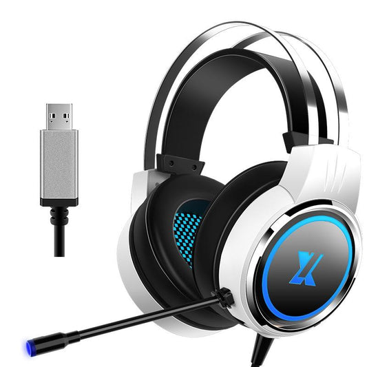 X8 7.1 Surround Sound Gaming Headset with Mic – Stars White, Noise Cancelling, RGB Lights
