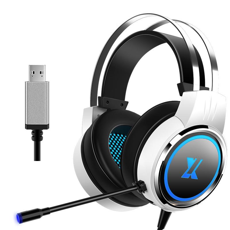 X8 7.1 Surround Sound Gaming Headset with Mic – Stars White, Noise Cancelling, RGB Lights