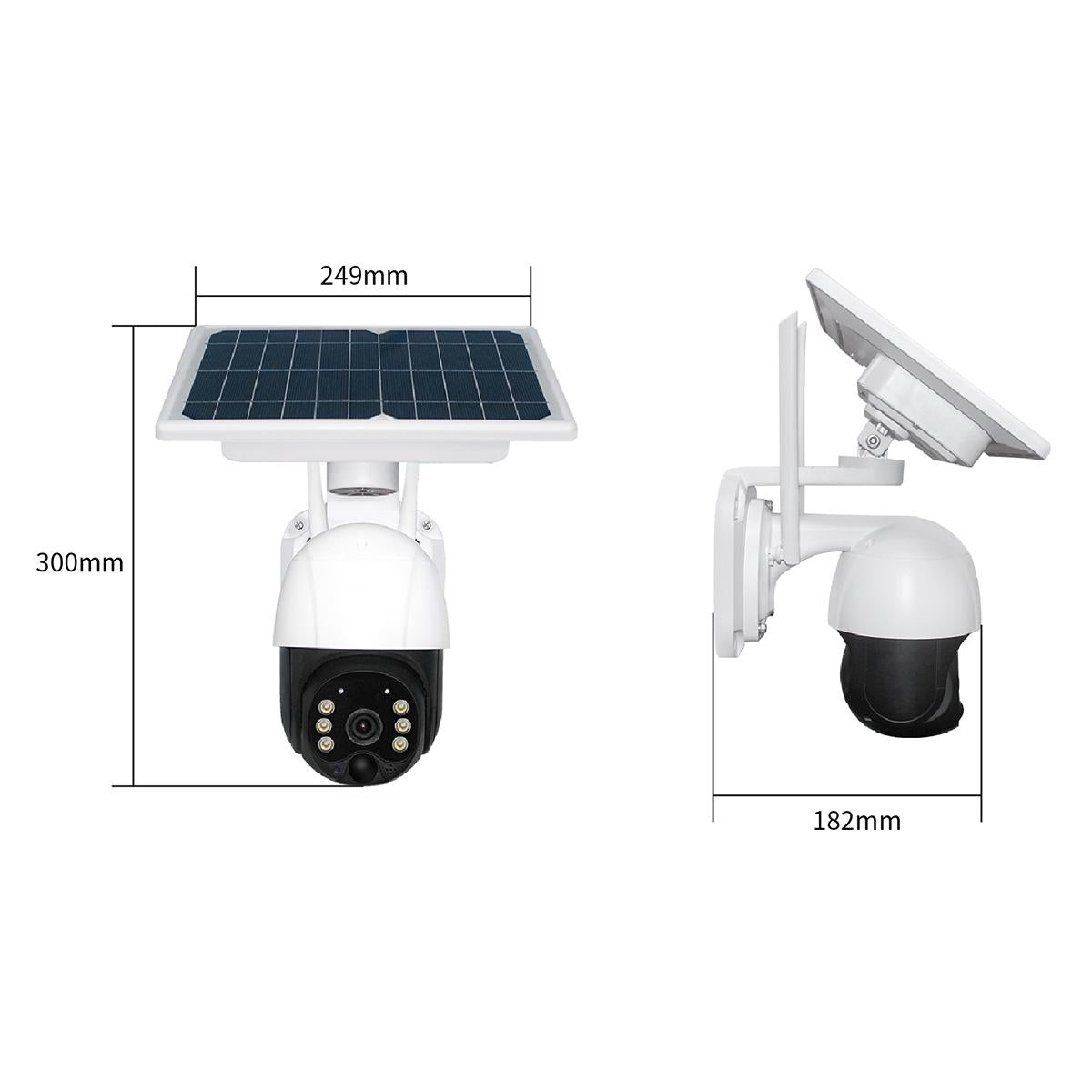Full HD Solar WiFi Security Camera with PIR Motion Alarm & Night Vision