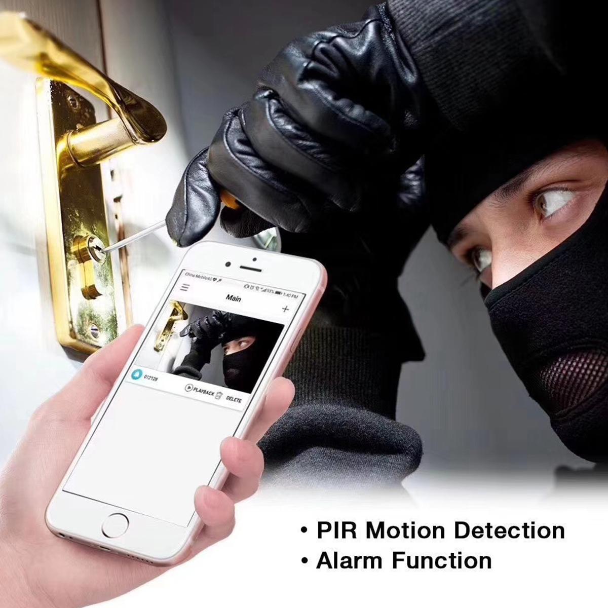 Full HD Solar WiFi Security Camera with PIR Motion Alarm & Night Vision