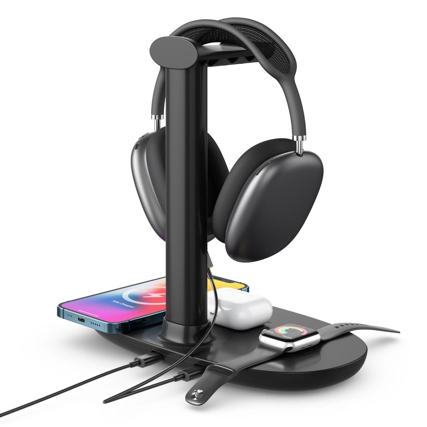 4-in-1 Wireless Charger for Phone, Watch & AirPods | Fast Qi Charging Station