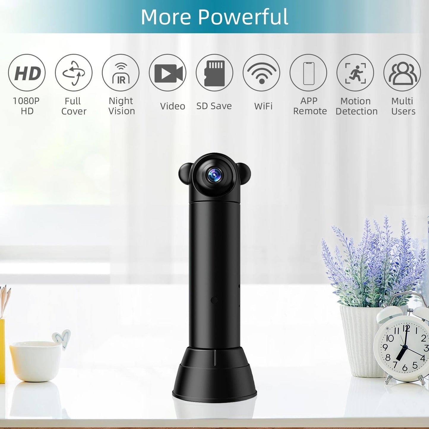 Mini Infrared Security Camera – Remote Control, Night Vision, Compact Home Surveillance