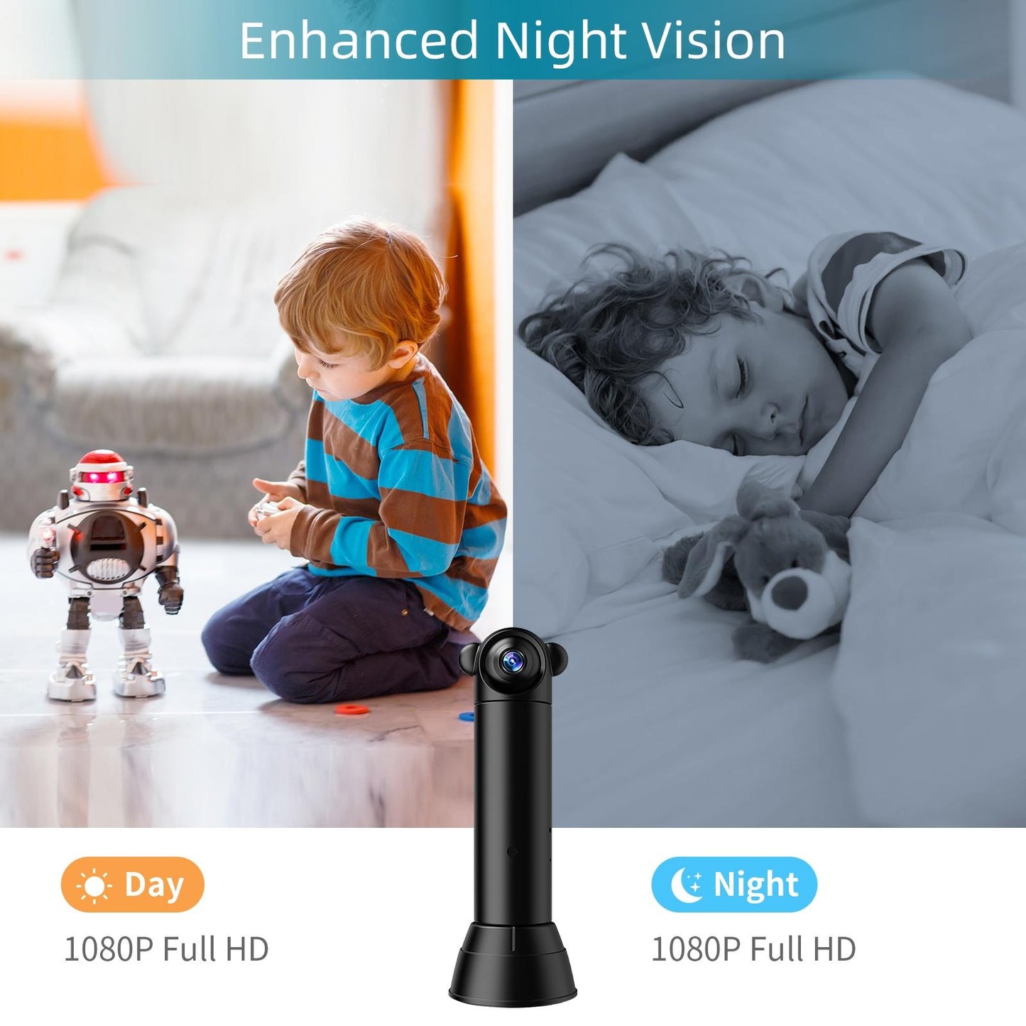 Mini Infrared Security Camera – Remote Control, Night Vision, Compact Home Surveillance