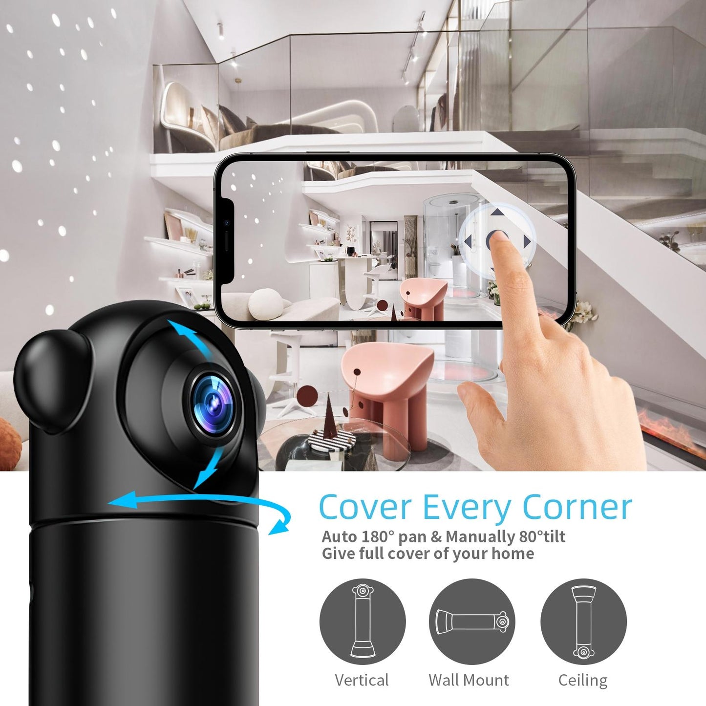 Mini Infrared Security Camera – Remote Control, Night Vision, Compact Home Surveillance
