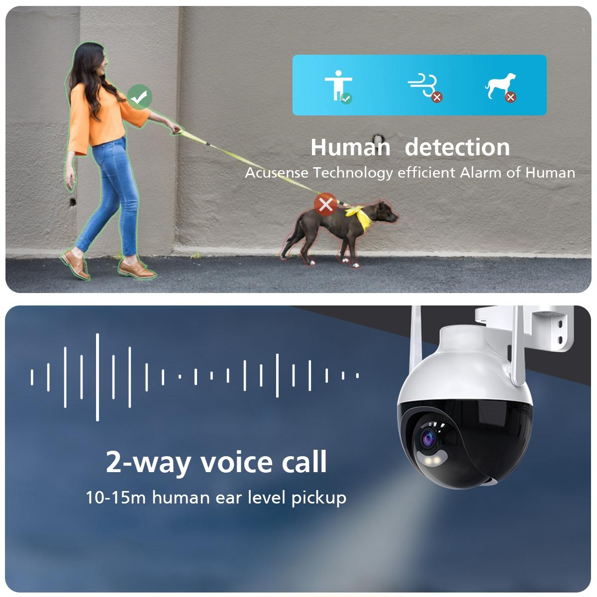 Wireless HD Smart Camera – 8MP WiFi Surveillance Camera with Night Vision & Motion Detection