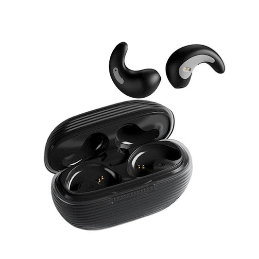 Bluetooth Sleep Earphones with Charging Case – Wireless In-Ear Headphones for Restful Sleep, Black with Silicone Case