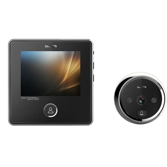 3.0'' Screen 1.0MP Security Camera with Infrared Night Vision – Digital Peephole Door Viewer Compatible