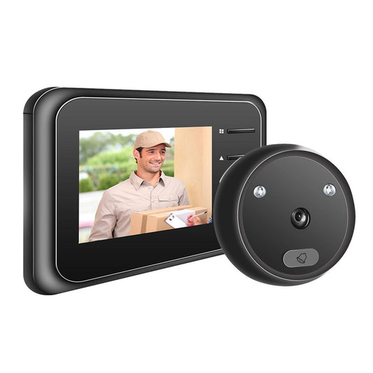 2.4'' Night Vision LCD Cat Eye Doorbell – Photo & Video Display, Motion Detection, Home Security