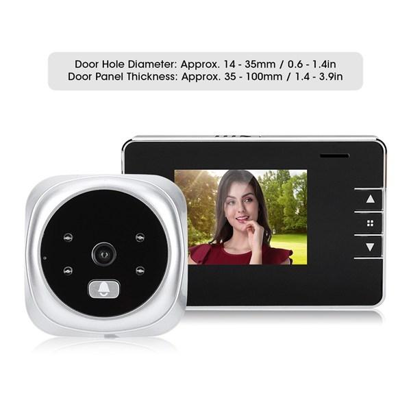 Digital Peephole Doorbell with 2.8-Inch Screen & 0.3MP Camera – Indoor Door Viewer for Home Security