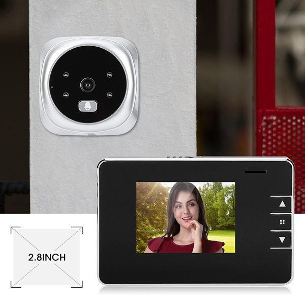 Digital Peephole Doorbell with 2.8-Inch Screen & 0.3MP Camera – Indoor Door Viewer for Home Security