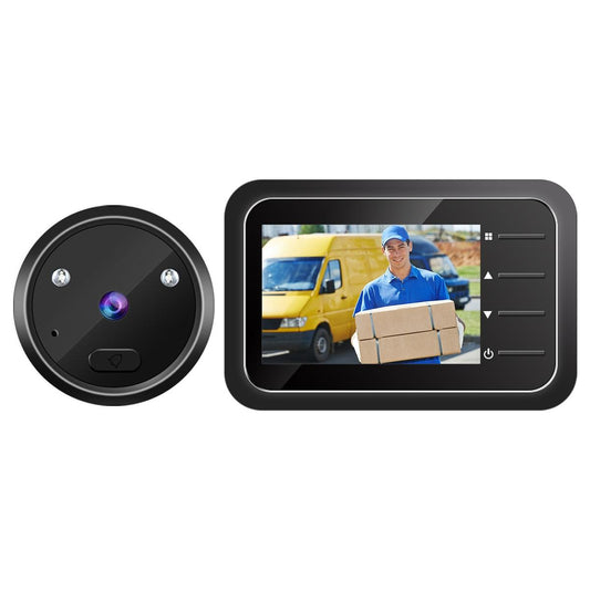 2.4" Digital Door Viewer with Night Vision – Photo & Video Capture, TF Card Slot, Motion Detection