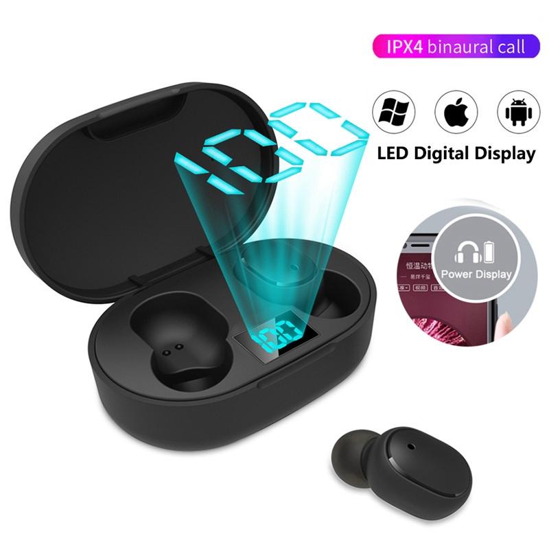 Waterproof TWS Bluetooth Earbuds with LED Display – Noise Cancelling, Touch Control, Long Battery Life