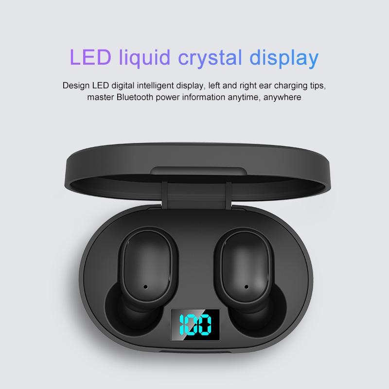 Waterproof TWS Bluetooth Earbuds with LED Display – Noise Cancelling, Touch Control, Long Battery Life