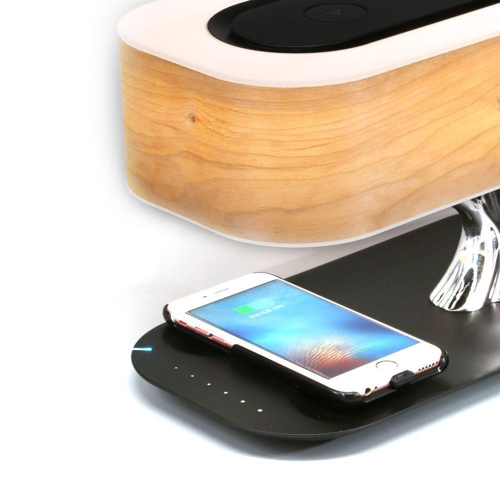 Bluetooth Speaker Desk Lamp with Wireless Charging – AU Plug, Touch Control & Dimmable Light