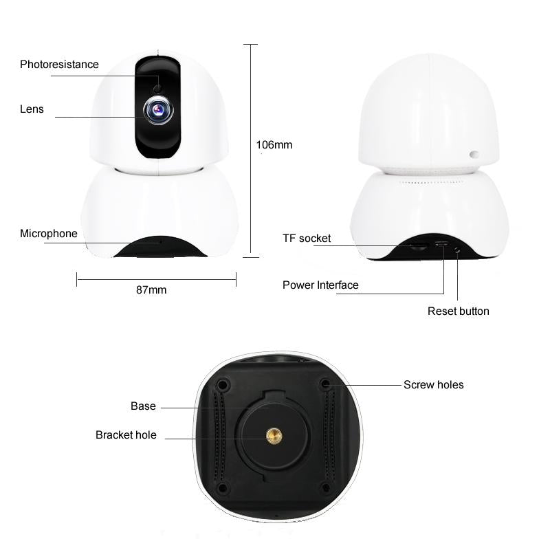 HD Rotatable Smart P2P WiFi Network Security Camera with Remote Access