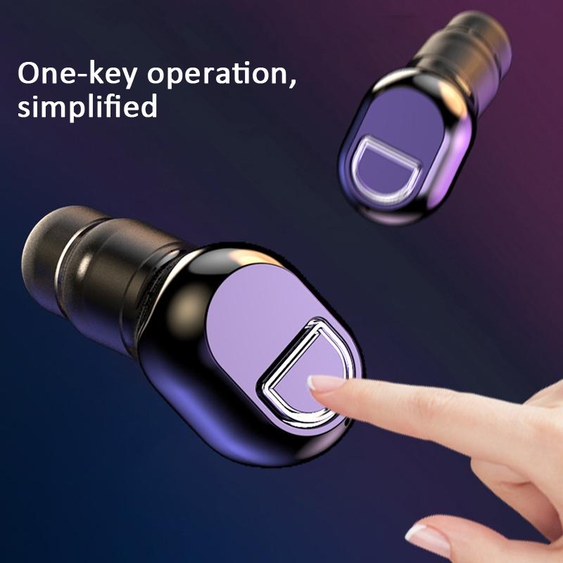 Mini Bluetooth Earphone – HD Call Quality, Compact Wireless Earbud – Black