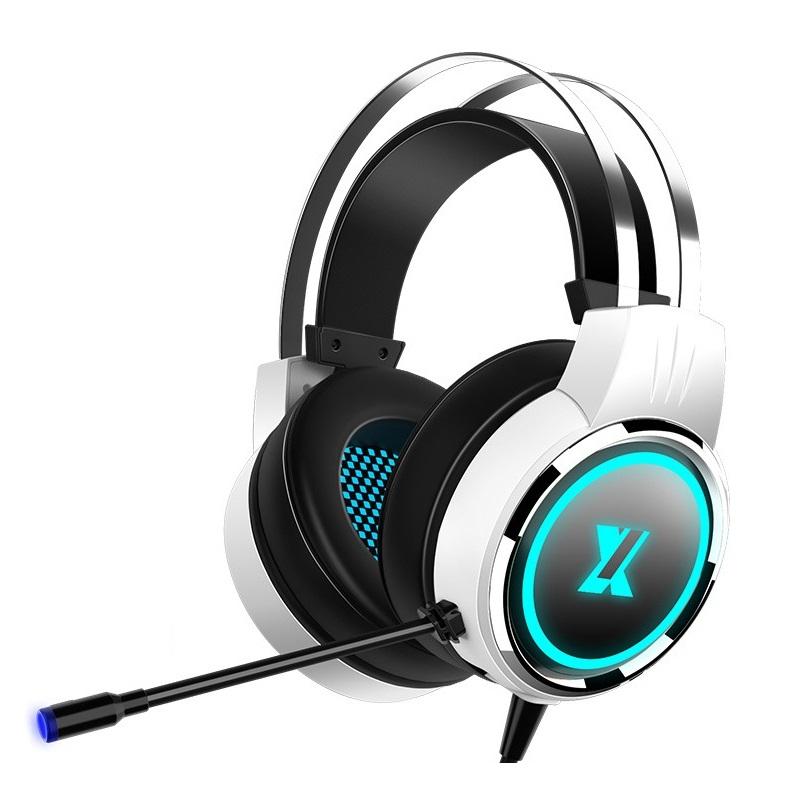 X8 Double Hole Gaming Headset with Mic – Stars White, Surround Sound, Noise Cancelling, Comfortable Fit