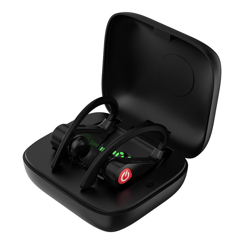 Q83 Wireless Sports Bluetooth Earphones with Charging Box – Sweatproof, Clear Sound, Long Battery Life