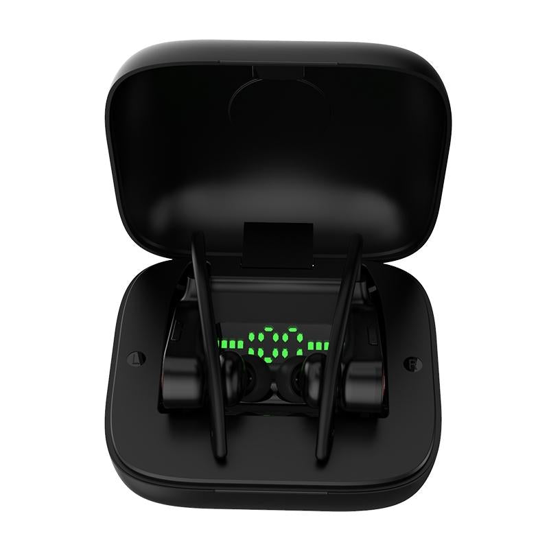 Q83 Wireless Sports Bluetooth Earphones with Charging Box – Sweatproof, Clear Sound, Long Battery Life