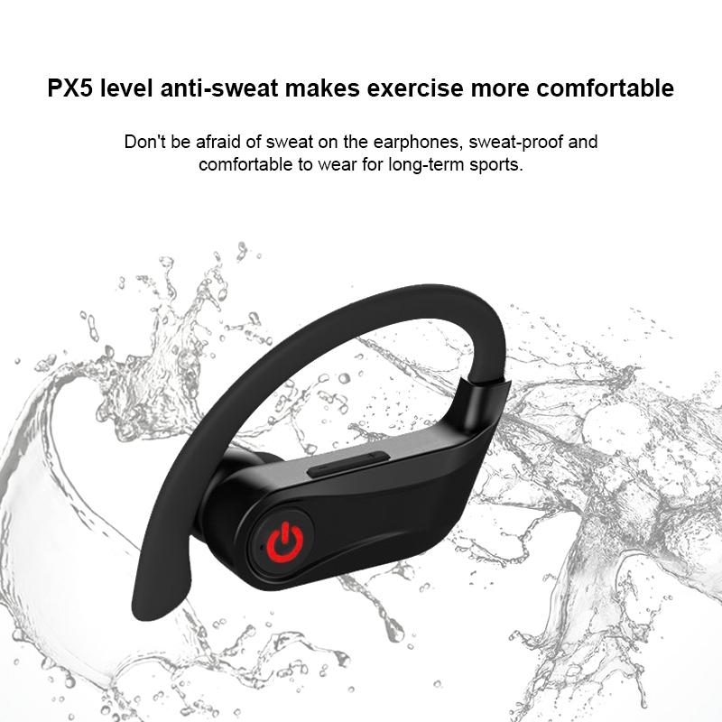 Q83 Wireless Sports Bluetooth Earphones with Charging Box – Sweatproof, Clear Sound, Long Battery Life