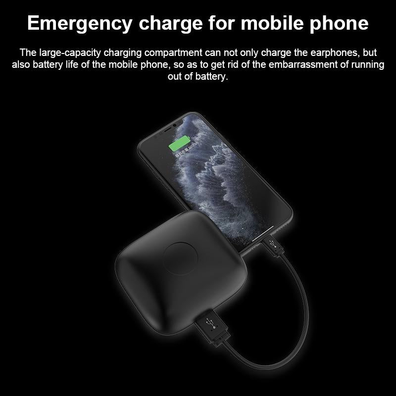 Q83 Wireless Sports Bluetooth Earphones with Charging Box – Sweatproof, Clear Sound, Long Battery Life