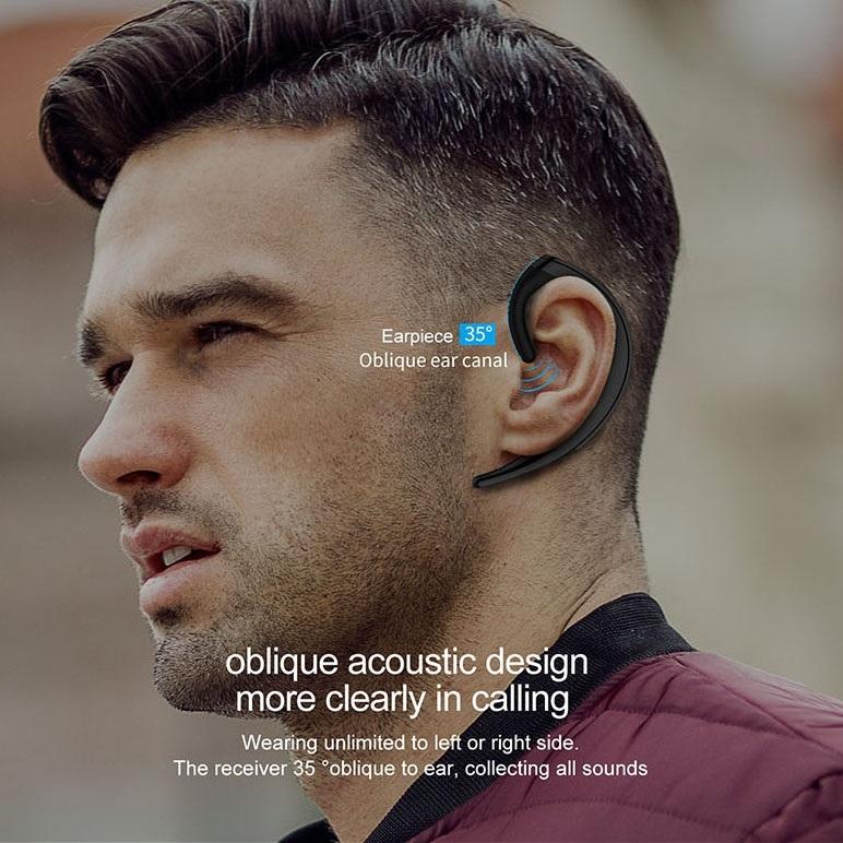 Wireless Bluetooth Earphone – Business Style Ear-Hanging Headset