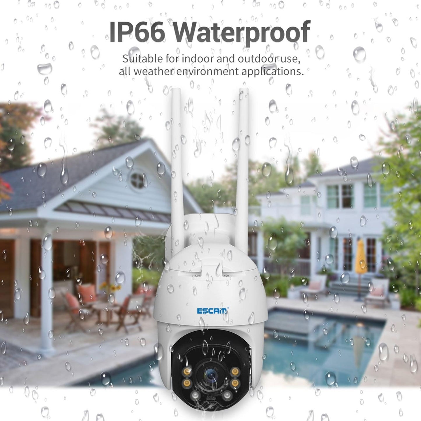 Waterproof WiFi Solar Security Camera – Night Vision, Motion Detection, 2-Way Audio, PTZ Control