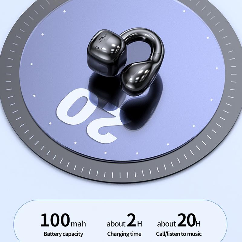 M10 Waterproof Bluetooth Earphones with Ear Clip – Secure Fit Wireless Sport Headphones