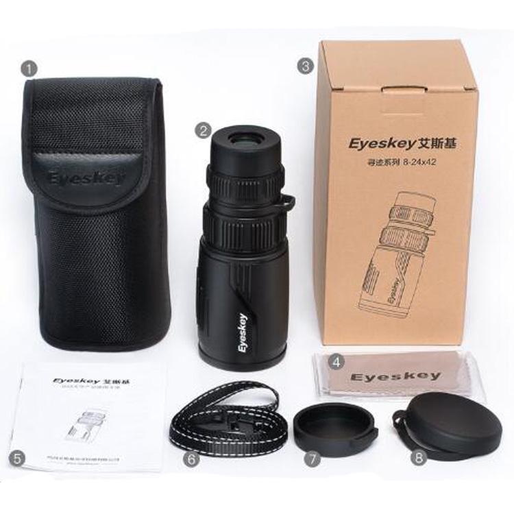 Waterproof Monocular Binoculars – 8-24X42 Zoom for Mobile Phone Photography & Outdoor Use