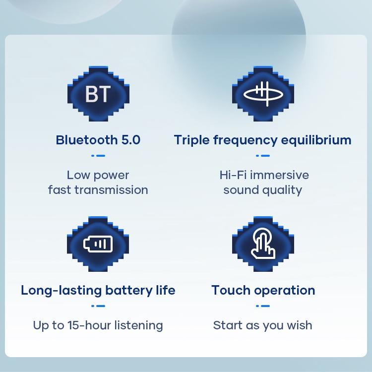 EB200 Wireless Earbuds with Charging Case – Bluetooth 5.0, Clear Sound, Long Battery Life, Compact Design