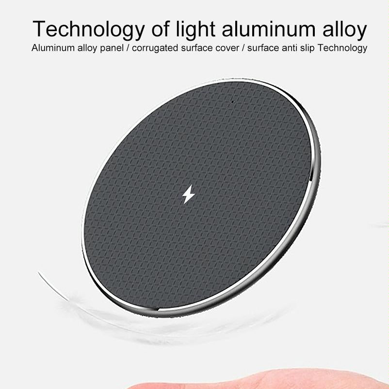 10W Non-Slip Wireless Charger with Smart Cooling | Fast Qi Charging Pad for Phones
