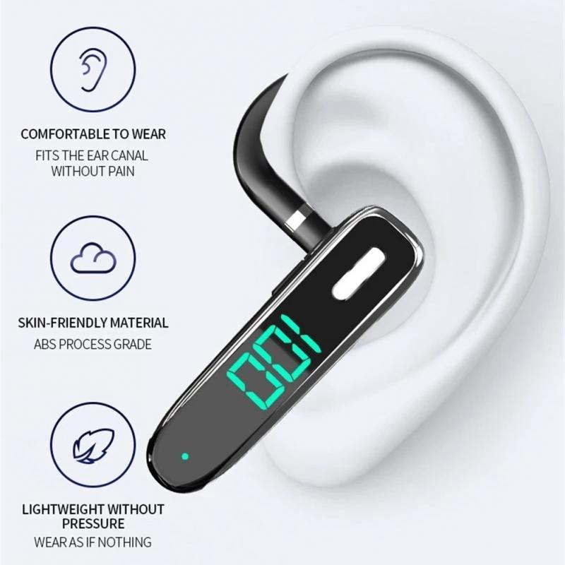K50 Bluetooth 5.3 Business Ear-Hook Earphone with Mic – Wireless Hands-Free Headset