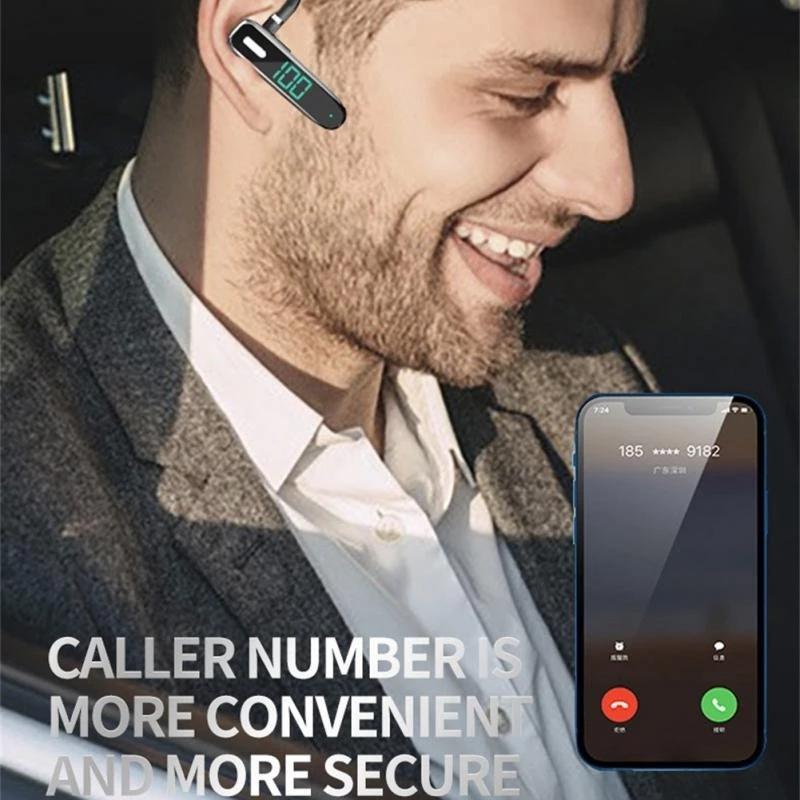 K50 Bluetooth 5.3 Business Ear-Hook Earphone with Mic – Wireless Hands-Free Headset