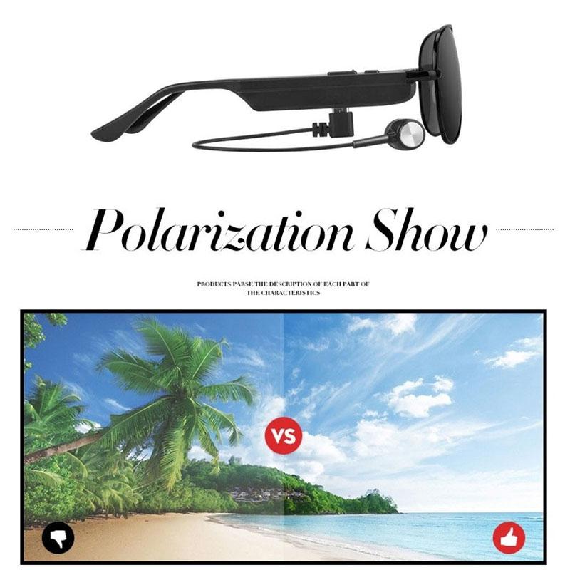 Wireless Bluetooth Sunglasses with Built-In Music Earphones & Mic – Smart Audio Glasses for Hands-Free Calls & Outdoor Use